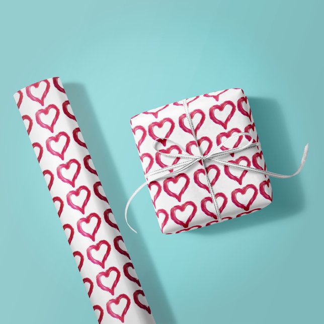 Messy - ein nicht perfekt gezeichnet Herz Geschenkpapier (Von Creator hochgeladen)