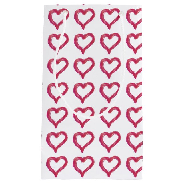 Messy - ein nicht perfekt gezeichnet Herz Kleine Geschenktüte (Vorderseite)