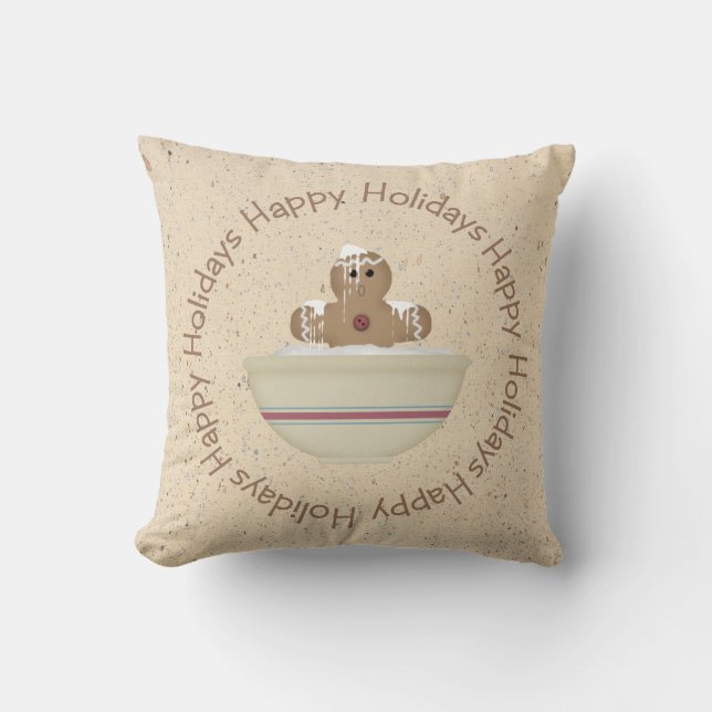 Messy Gingerbread Homme Coussin (Recto)
