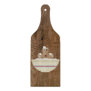 Messy Gingerbread Man Glass Cutting Board Schneidebrett