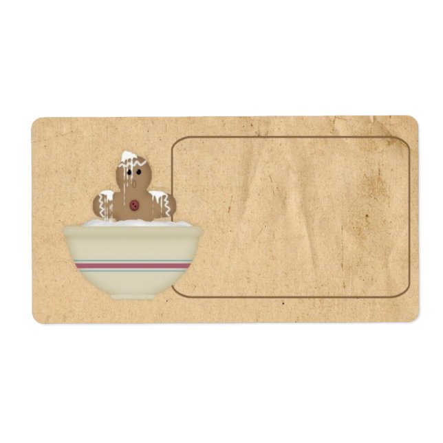 Messy Gingerbread Man Label (Vorne)