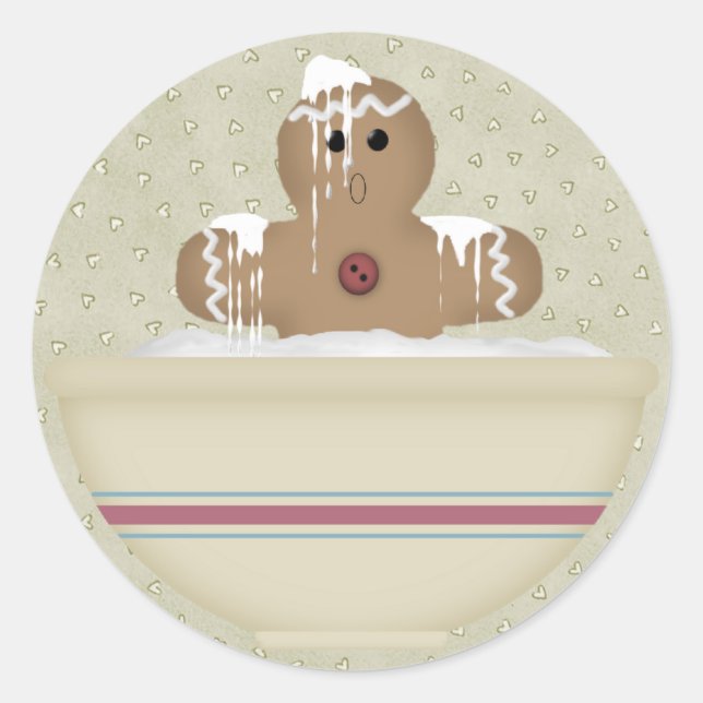 Messy Gingerbread Man Sticker (Vorderseite)