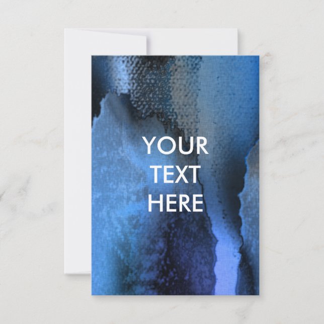 Messy Grungy Cyberpunk Texture Blank Card Einladung (Vorderseite)