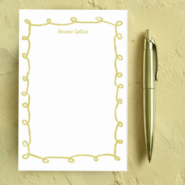 Messy Loops Doodle Frame INDIVIDUELLE NAME Notepad Post-it Klebezettel (Messy Loops Doodle Frame CUSTOM NAME Notepad
)