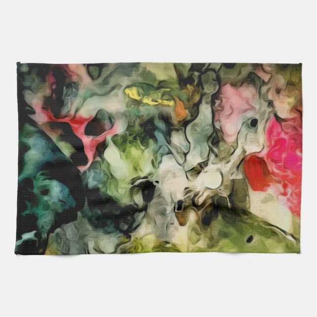 Messy Palette Cooles Abstraktes Muster Handtuch (Horizontal)