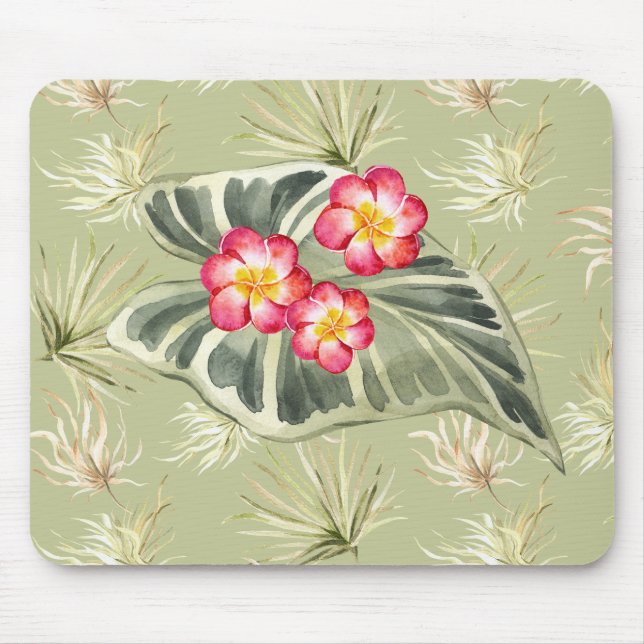 Messy Palm Tri-Color mit Fotos Mousepad (Vorne)