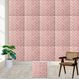Messy Pink Geometric Tile Pattern Fliese