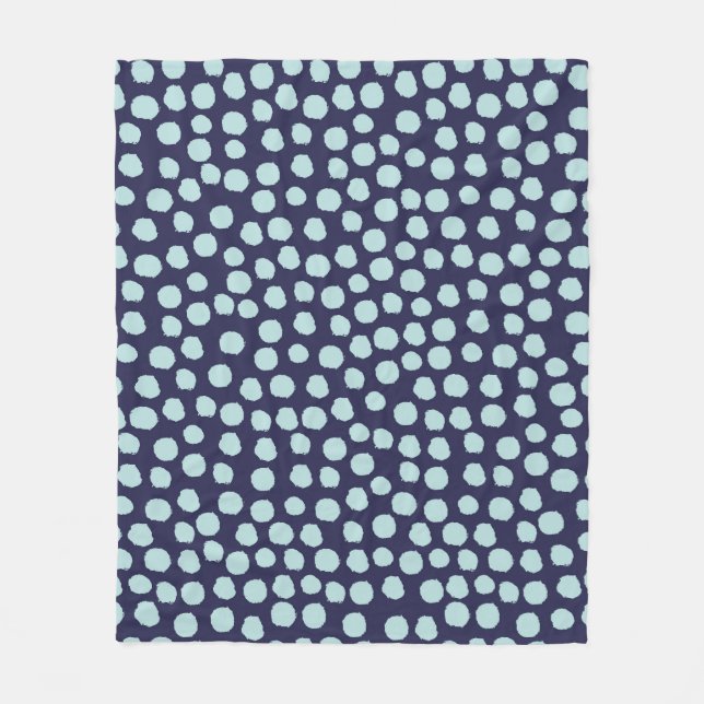 Messy Polka Punkte, trendige Farbmuster. Fleecedecke (Vorderseite)
