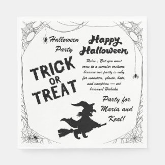 Messy text halloween serviette