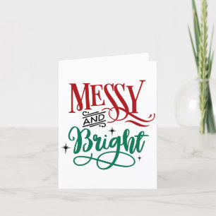 Messy und Bright   Funny Festive Christmas Puff Feiertagskarte