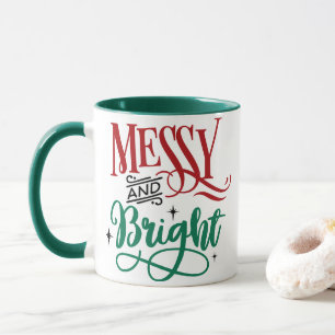 Messy und Bright Funny Festive Christmas Puff Tasse