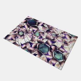 Messy virtuelle Blume in Gradiententönen Fußmatte