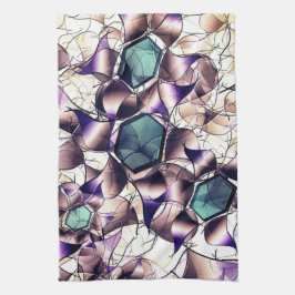 Messy virtuelle Blume in Gradiententönen Geschirrtuch