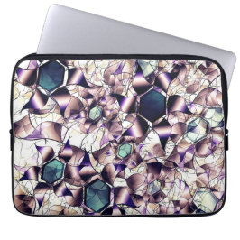 Messy virtuelle Blume in Gradiententönen Laptopschutzhülle