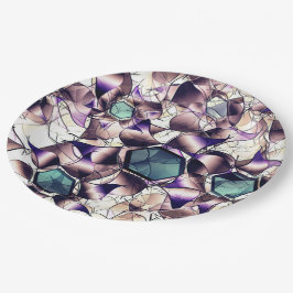 Messy virtuelle Blume in Gradiententönen Pappteller