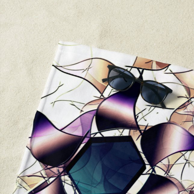 Messy virtuelle Blume in Gradiententönen Strandtuch (Beispiel)