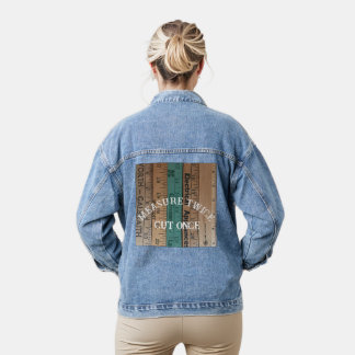 Mesurer deux fois, Couper une fois Jean Veste avec