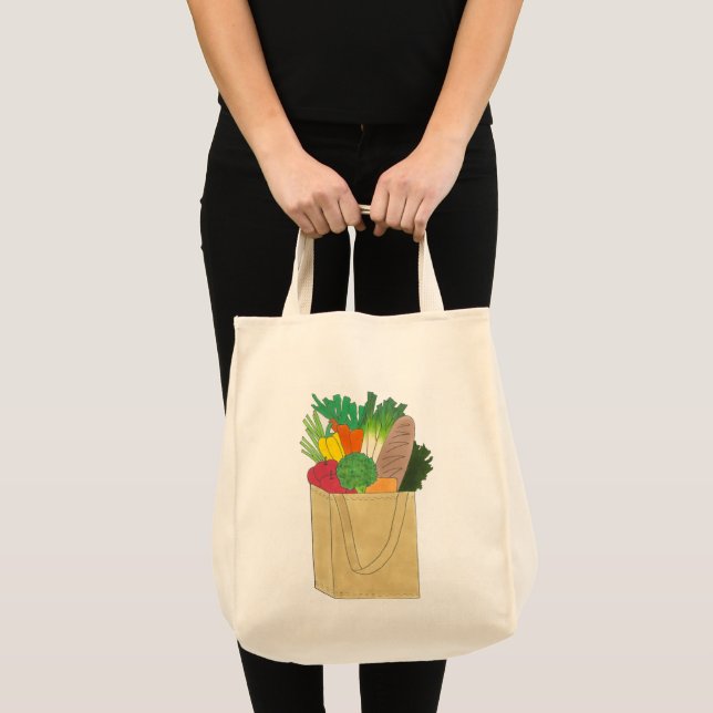 Meta-Beutel für Lebensmittel Einkäufe Obst Veggies Tragetasche (Vorderseite (Produkt))