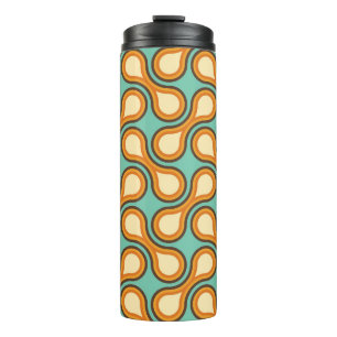 Metaball Graphic Circle Barbell Orange von Funky 1 Thermosbecher