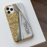 Metal 3-D-Glitzer-Monogram-Case-Mate