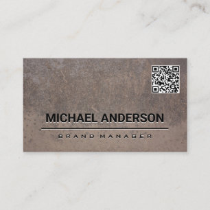 Metal aus gedrehter Textur   QR-Code Visitenkarte
