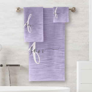 Métal brossé violet Parties scintillant d'argent N