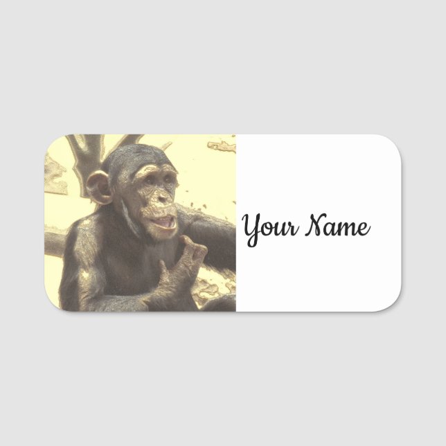 Metal Chimp Namensschild (Vorderseite)