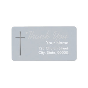 Metal Christlich Cross Danke, dass Sie die Farbe n Adressaufkleber
