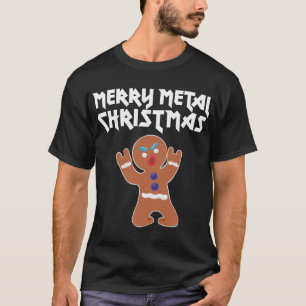 Metal Christmas lustige Metal Gingerbread Man T-Shirt