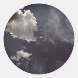 Metal cloud runder aufkleber