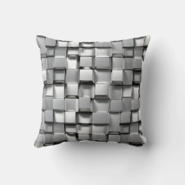 Metal Cube White Kissen