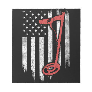 Metal Detection American Flag Notizblock