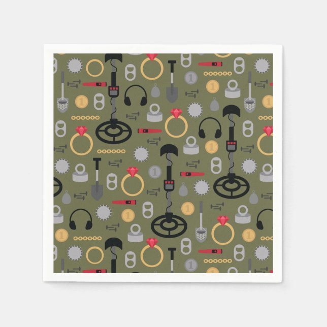 Metal Detection Napkins Serviette (Vorderseite)
