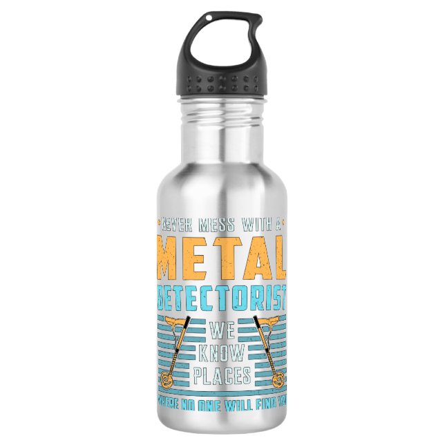 Metal Detectorist Detector Gift Idee Edelstahlflasche (Vorderseite)