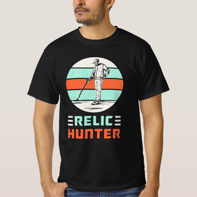 Metal Detectorist Retro Funny Gift Idee T-Shirt (Vorderseite)