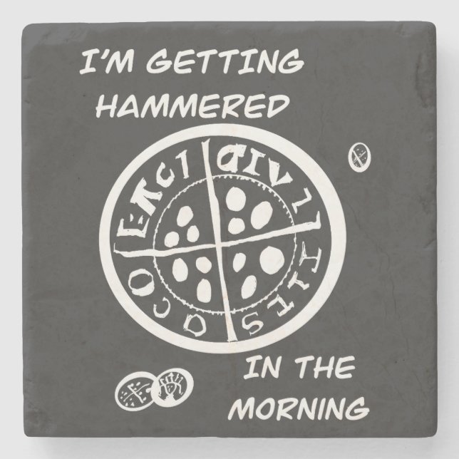  Metal Detectorist  Steinuntersetzer (Vorderseite)