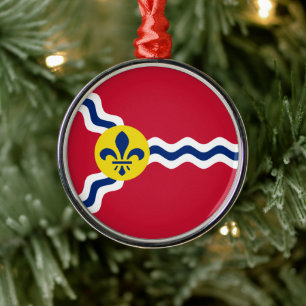 Métal Drapeau de Saint-Louis (Missouri City) Ornement en