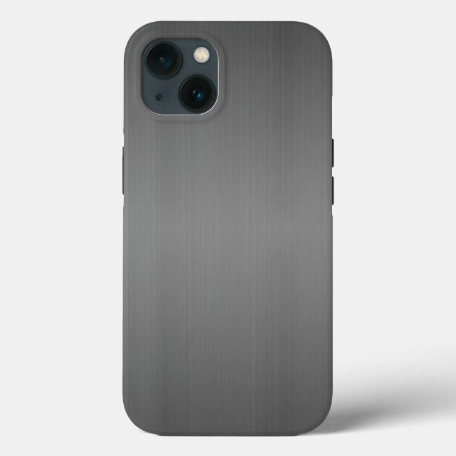 Metal: Dunkel gebürstetes Metall Case-Mate iPhone Hülle (Rückseite)