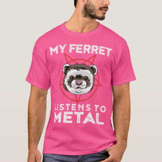 Metal Ferret Funny Goth und Heavy Metal Animal s T-Shirt