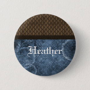 Metal Gear Steampunk Button, Blue Button