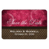 Metal Gears Save the Date Flexi Magnet, Rosa