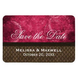 Metal Gears Save the Date Flexi Magnet, Rosa Magnet