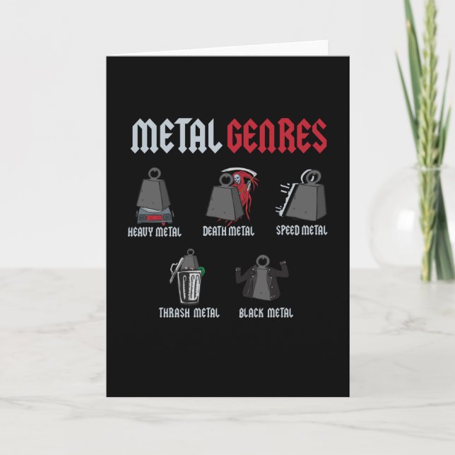 Metal Genres Rock Music Rock Hard Rock Karte (Vorderseite)