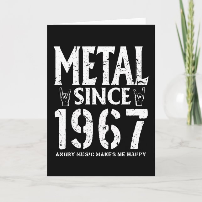 Metal Gift Birthday Vintage 1967 Karte (Vorderseite)