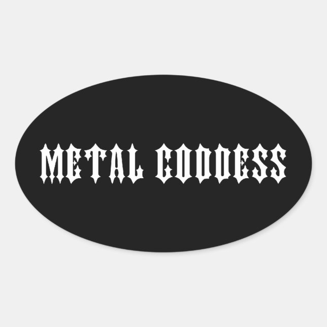 Metal Goddess Ovaler Aufkleber (Vorderseite)