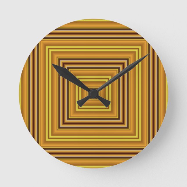 Metal-Gold-Plätze Runde Wanduhr (Vorderseite)