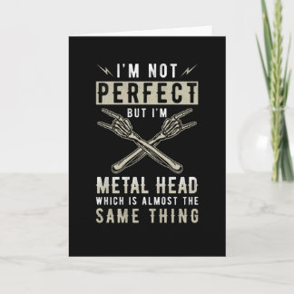 Metal Head Metal Music Fan Sprichwort Karte