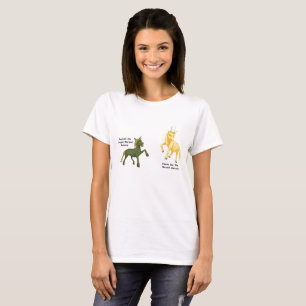 Metal-Horned Unicorn Couple - Cuprum und Timam T-Shirt