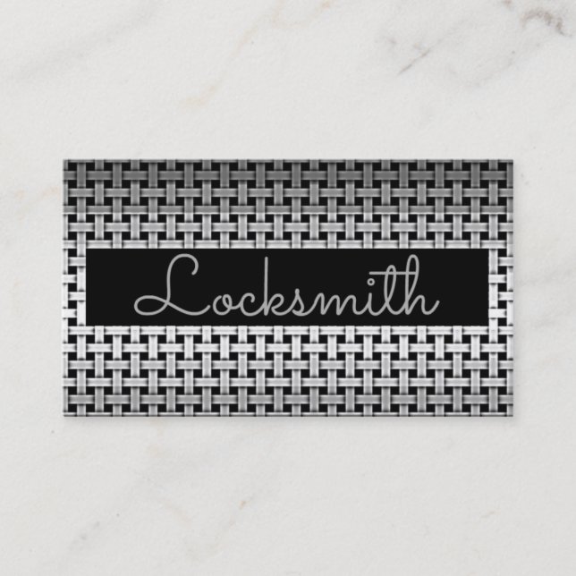 Metal Locksmith Business Card Visitenkarte (Vorderseite)