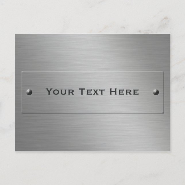 Metal Look benutzerdefinierte Postkarte (Vorderseite)